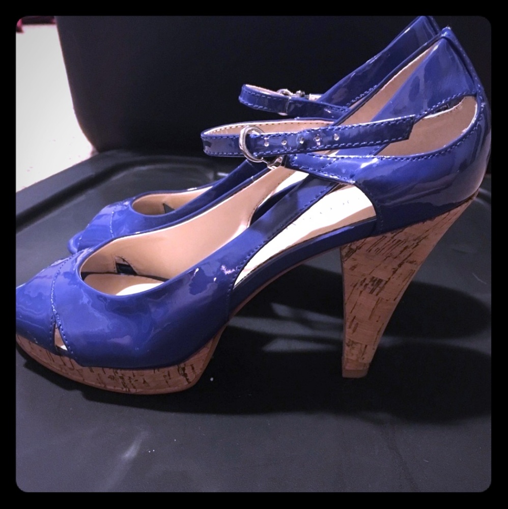 Franko Sarto blue 3" heels.